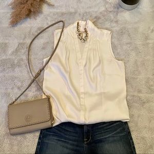 BR V-neck Ivory Blouse